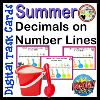 Decimals On Number Lines Summer Themed Boom Cards The Teacher Down